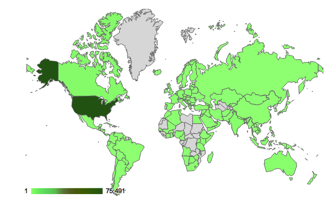 Map of page views